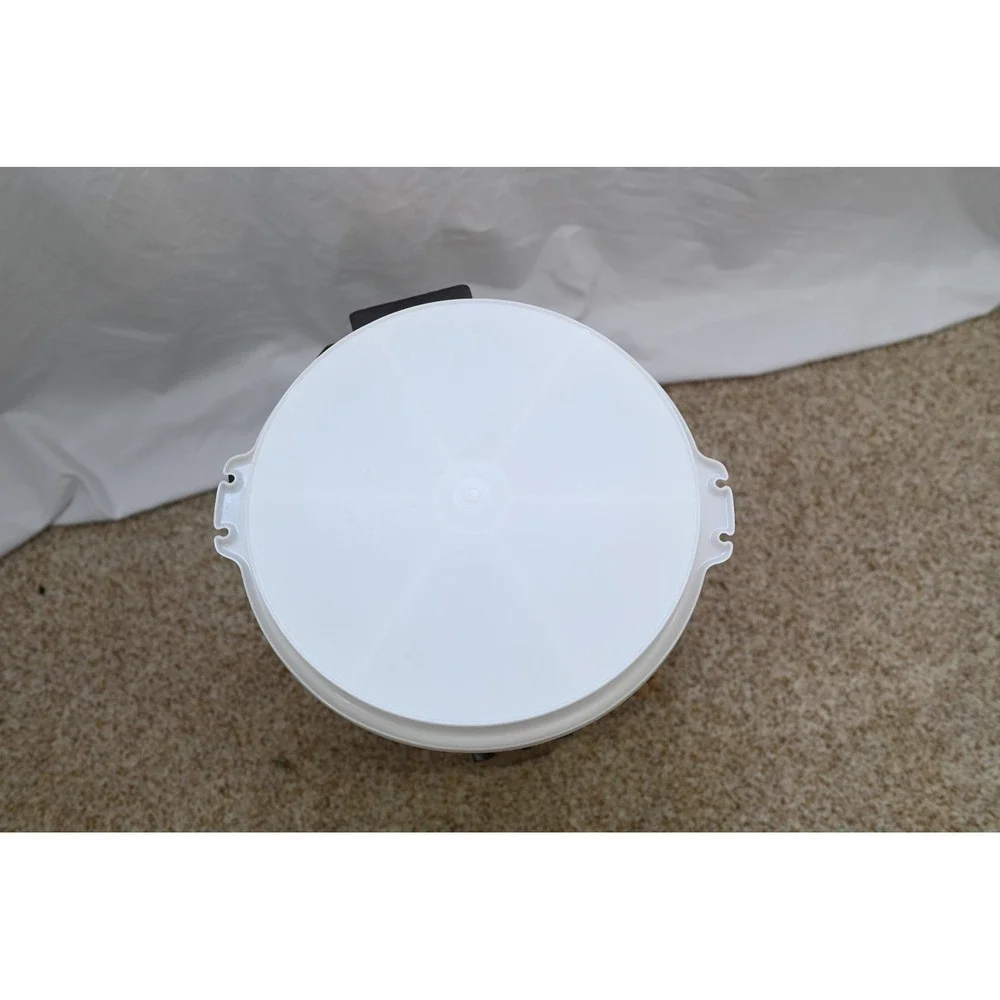 Vintage Tupperware Veggie Tray with Lid White Circular Serving Platter 13x2